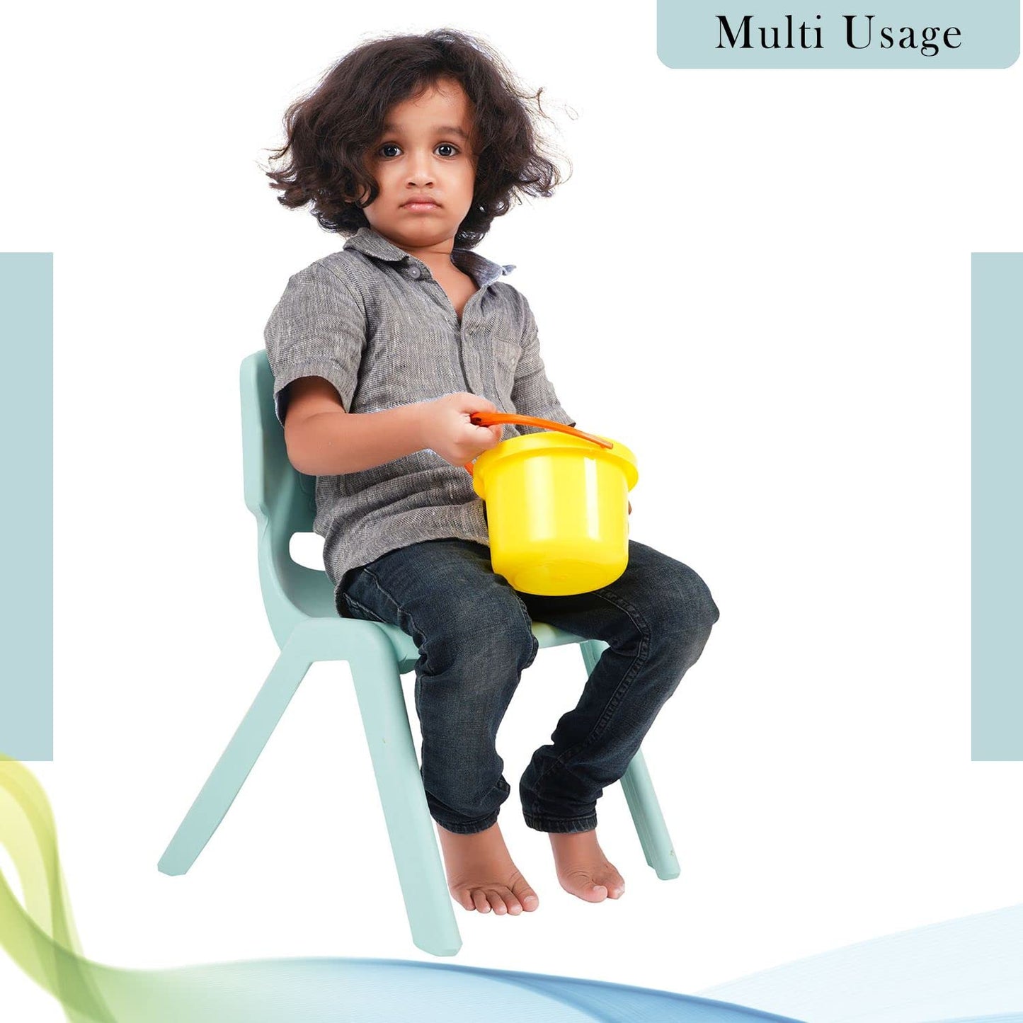 Kids Plastic Chair β Durable & Lightweight, 9.3" Seat Height, Indoor & Outdoor Use, Comfortable & Ergonomic for Boys & Girls 2+ Years, Pink