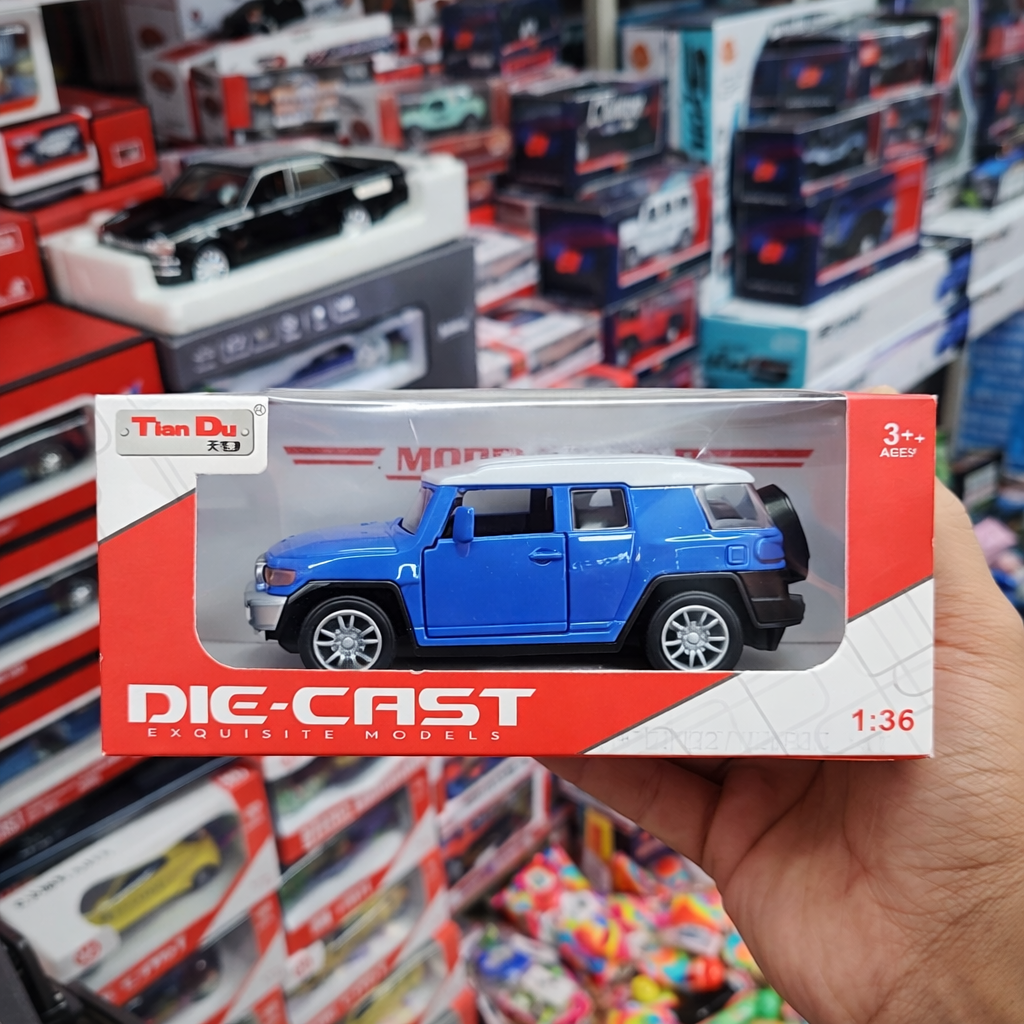 Die-Cast Blue SUV Toy Car (1:36 Scale) | Metal Model Car for Kids