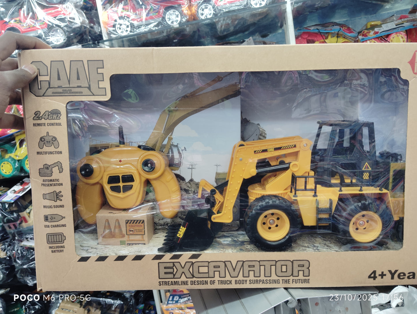 Remote Control Excavator Toy Truck β Rechargeable RC with Lights & Music