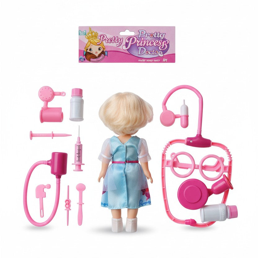 Pretty Princess Doctor Doll Play Set for Kids (3+)