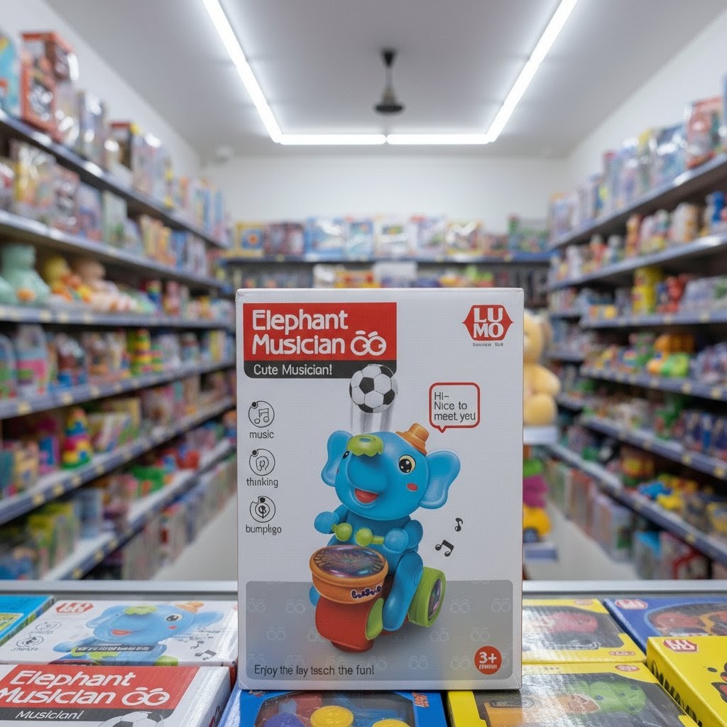 Musical Elephant Toy for Kids – Lights, Music & Dancing (3+)