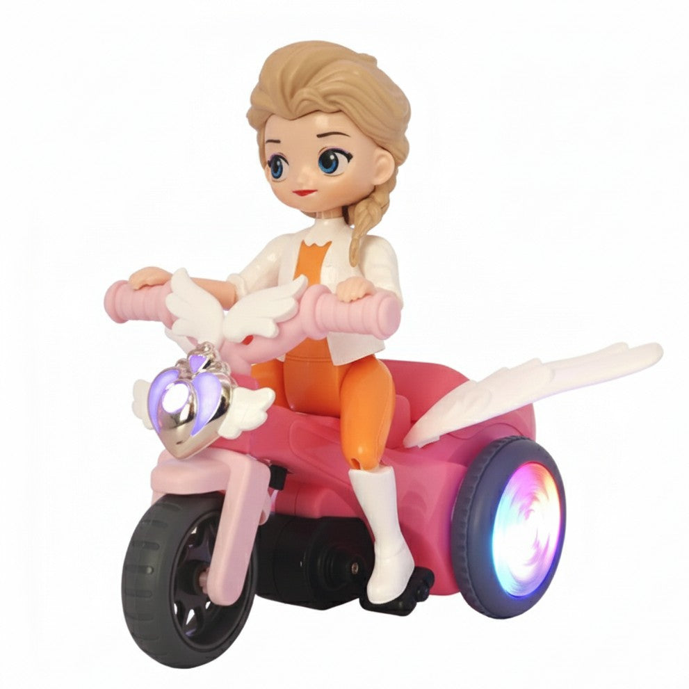 DIDAI Girl Bicycle B/O Toy – Automatic Riding Doll with Lights & Music (3+)