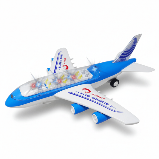 Super Bus Airbus Toy Plane for Kids – Lights, Music & Moving Wheels | Fun Airplane Toy (3+)