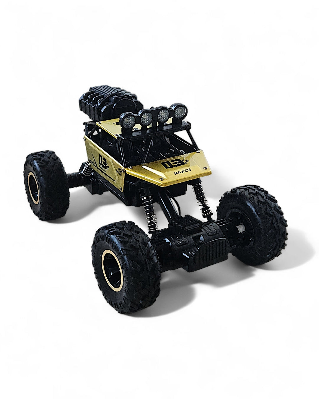 Rock Crawler 1:16 RC Car – Metal Body, Shock Absorbers, LED Lights, Type-C Charging, Kids Edition