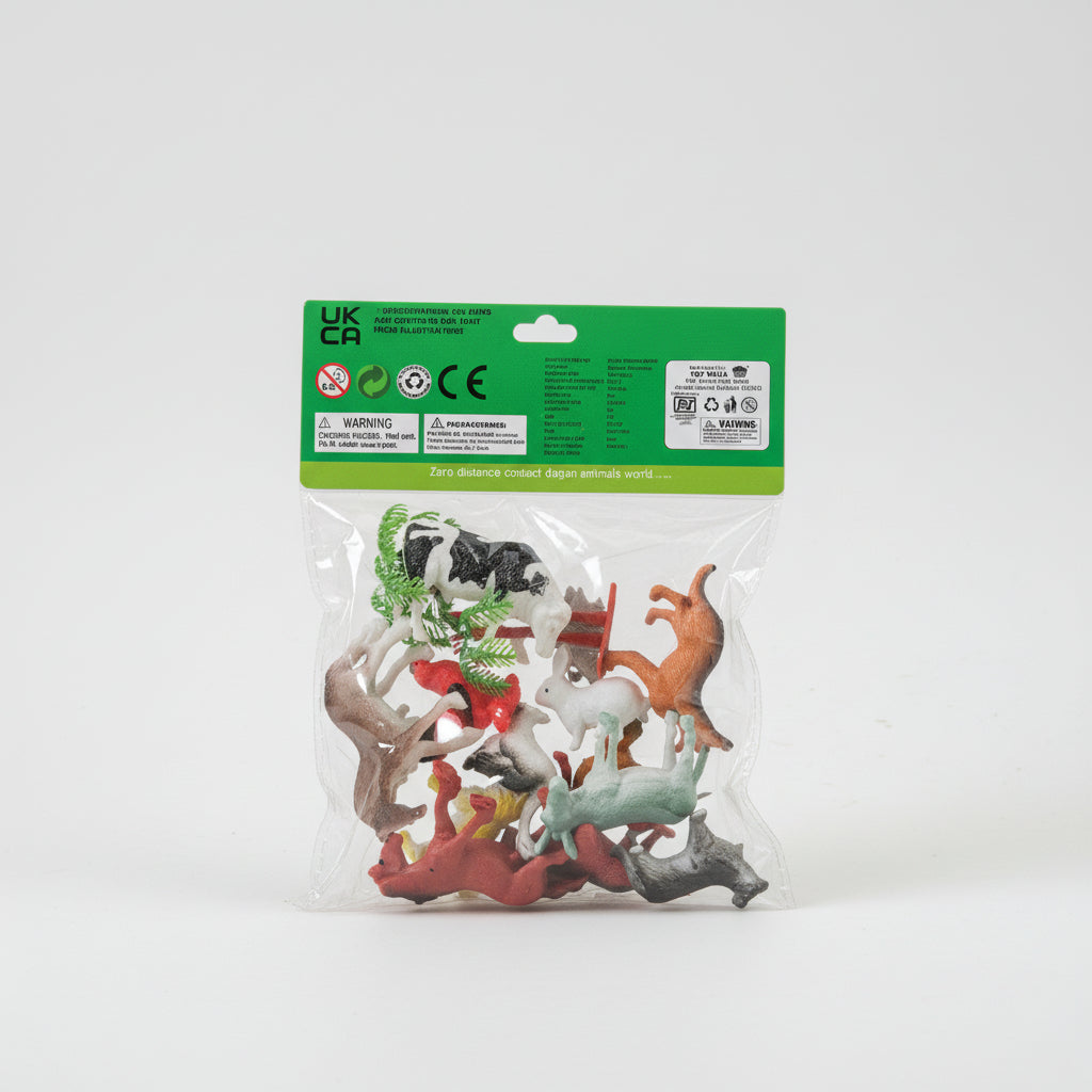 Wild & Farm Animal Toy Set for Kids – Safari Zoo Animals (3+)