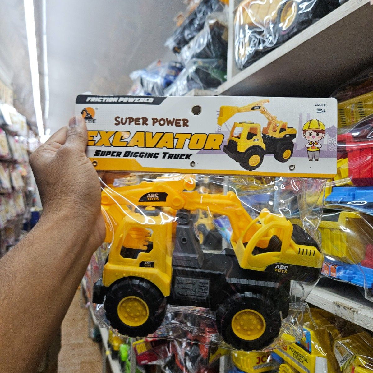 Super Power Excavator Toy Truck – Friction Powered Construction Vehicle for Kids