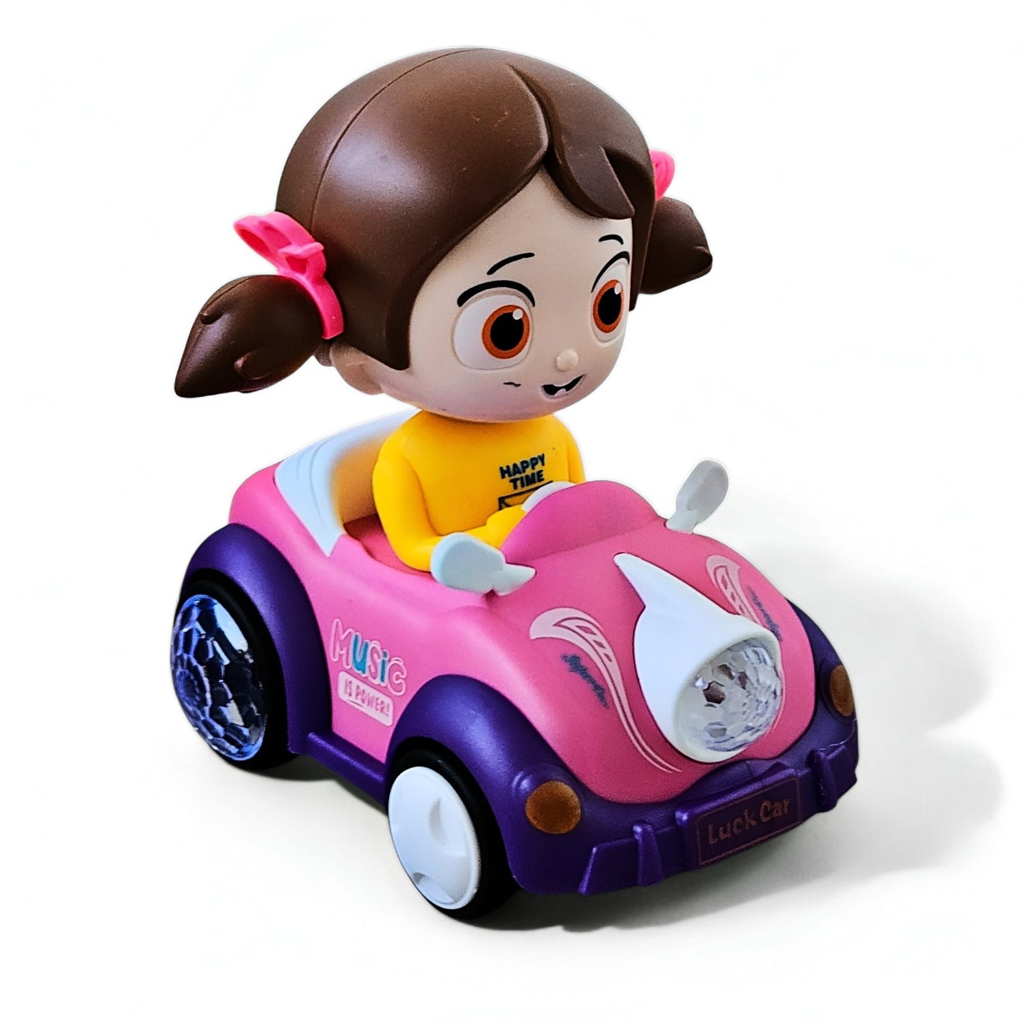 Cute Automatic Girl Car Toy With Music & Lights – Perfect Gift for Kids 3+