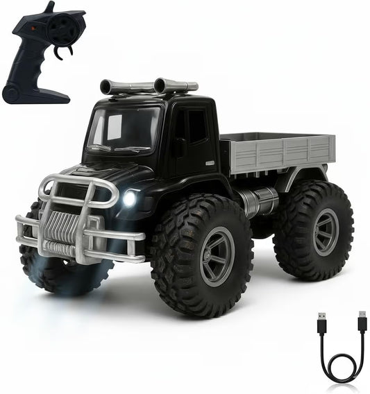 Remote Control Monster Truck for Kids – High-Speed RC Off-Road Truck with Big Rubber Wheels & Rechargeable Battery