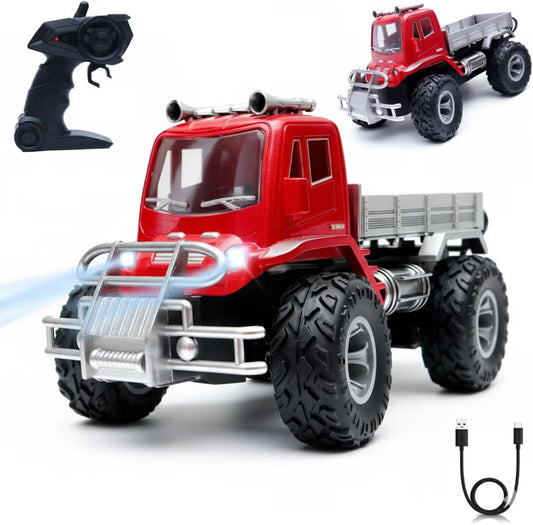 Remote Control Monster Truck for Kids – High-Speed RC Off-Road Truck with Big Rubber Wheels & Rechargeable Battery