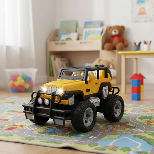 4x4 Off-Road RC SUV Car with Lights & Music | 27MHz Remote Control | Rechargeable Battery | 1:18 Scale