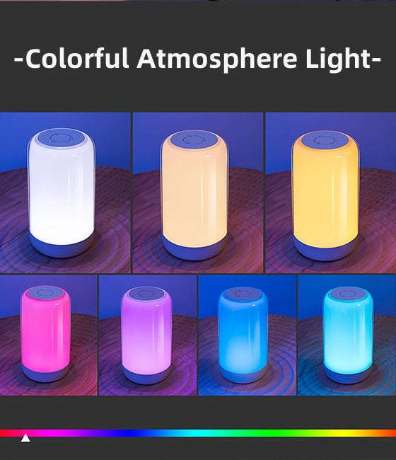 RGB Touch Sensor Table Lamp | Multi-Color Ambient Night Light with Adjustable Brightness
