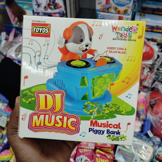 DJ Music Piggy Bank for Kids – Light & Sound Coin Bank Toy (3+)
