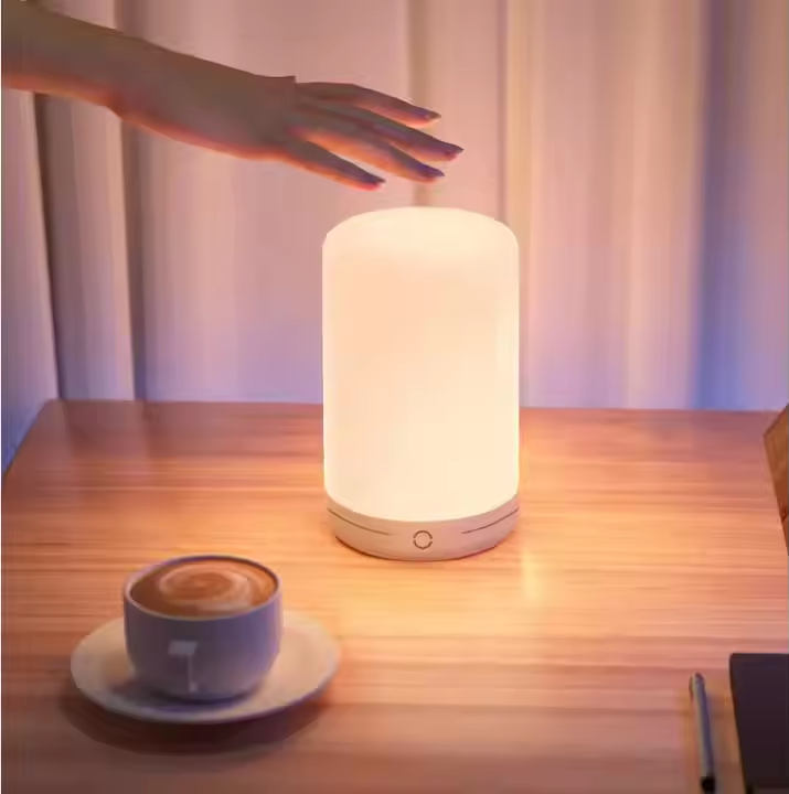 RGB Touch Sensor Table Lamp | Multi-Color Ambient Night Light with Adjustable Brightness