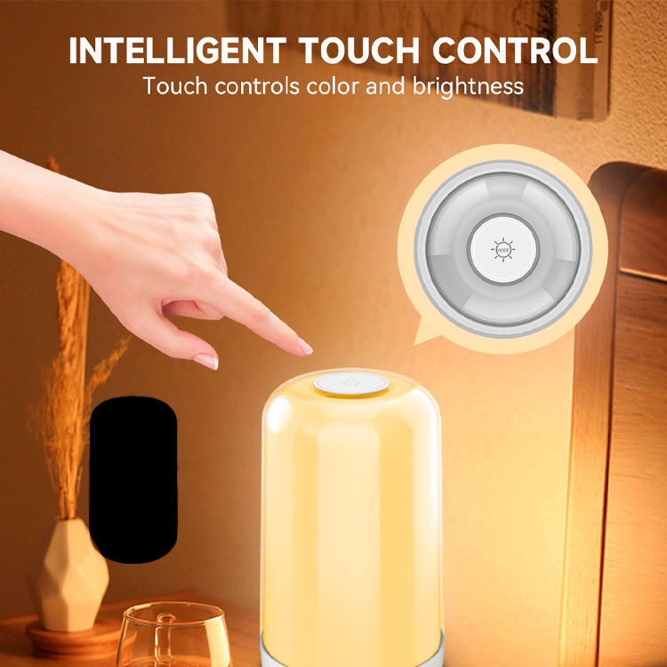 RGB Touch Sensor Table Lamp | Multi-Color Ambient Night Light with Adjustable Brightness