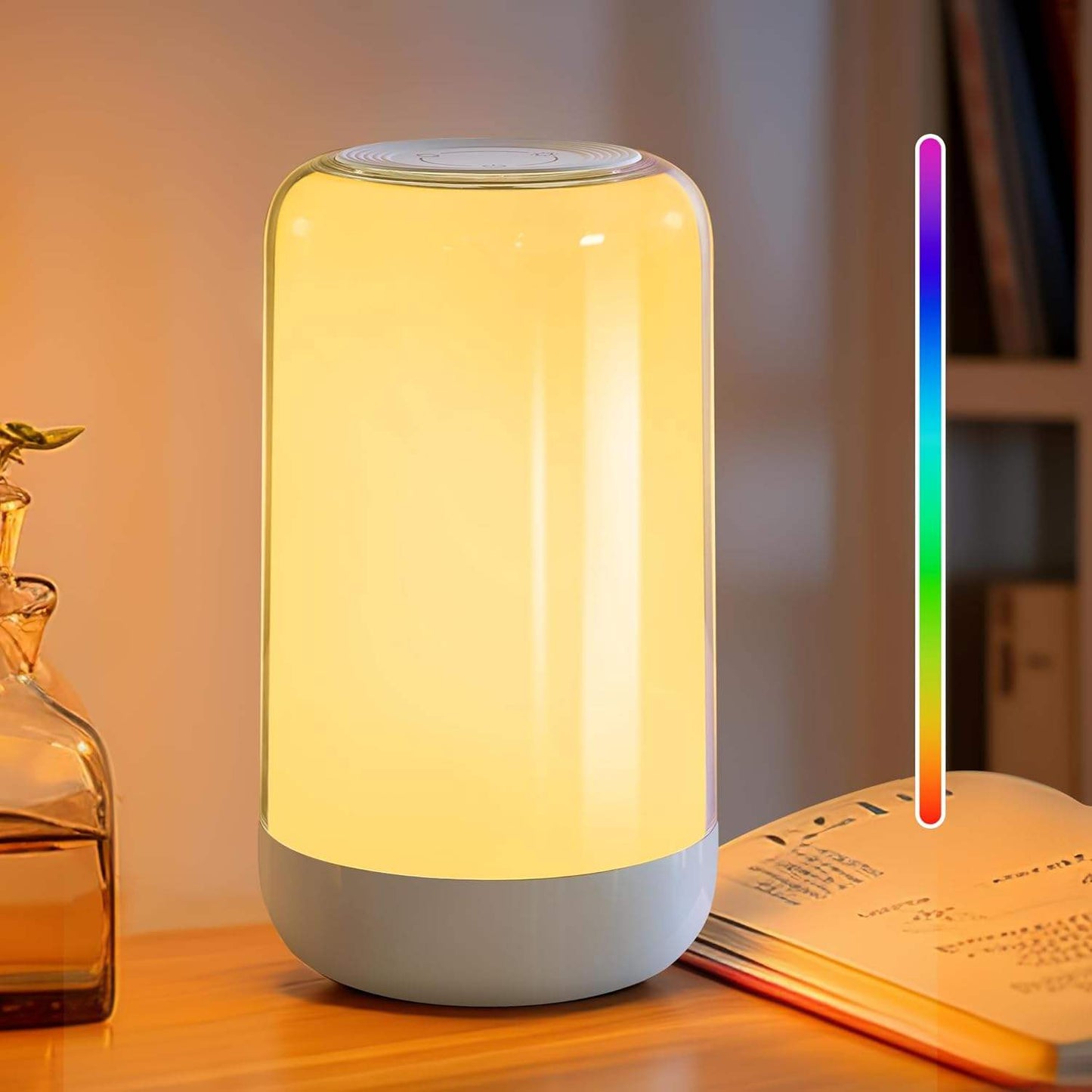 RGB Touch Sensor Table Lamp | Multi-Color Ambient Night Light with Adjustable Brightness