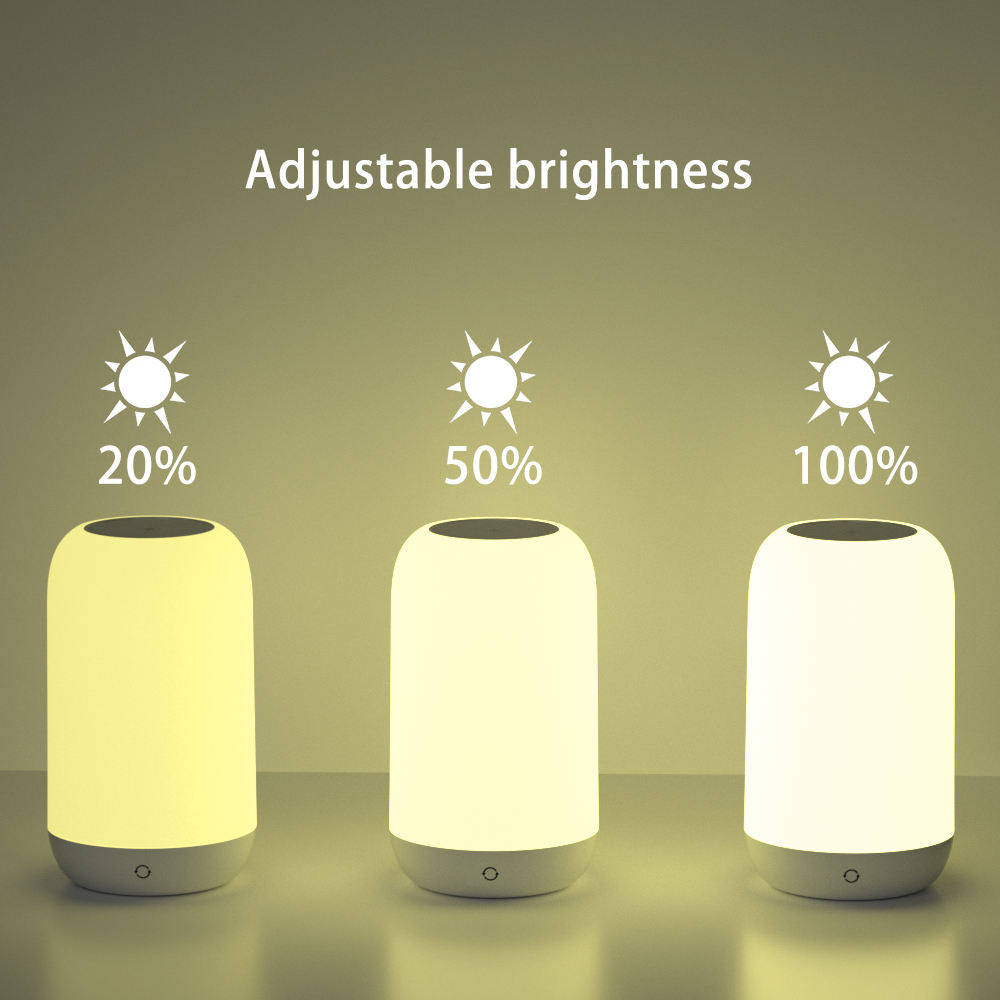 RGB Touch Sensor Table Lamp | Multi-Color Ambient Night Light with Adjustable Brightness