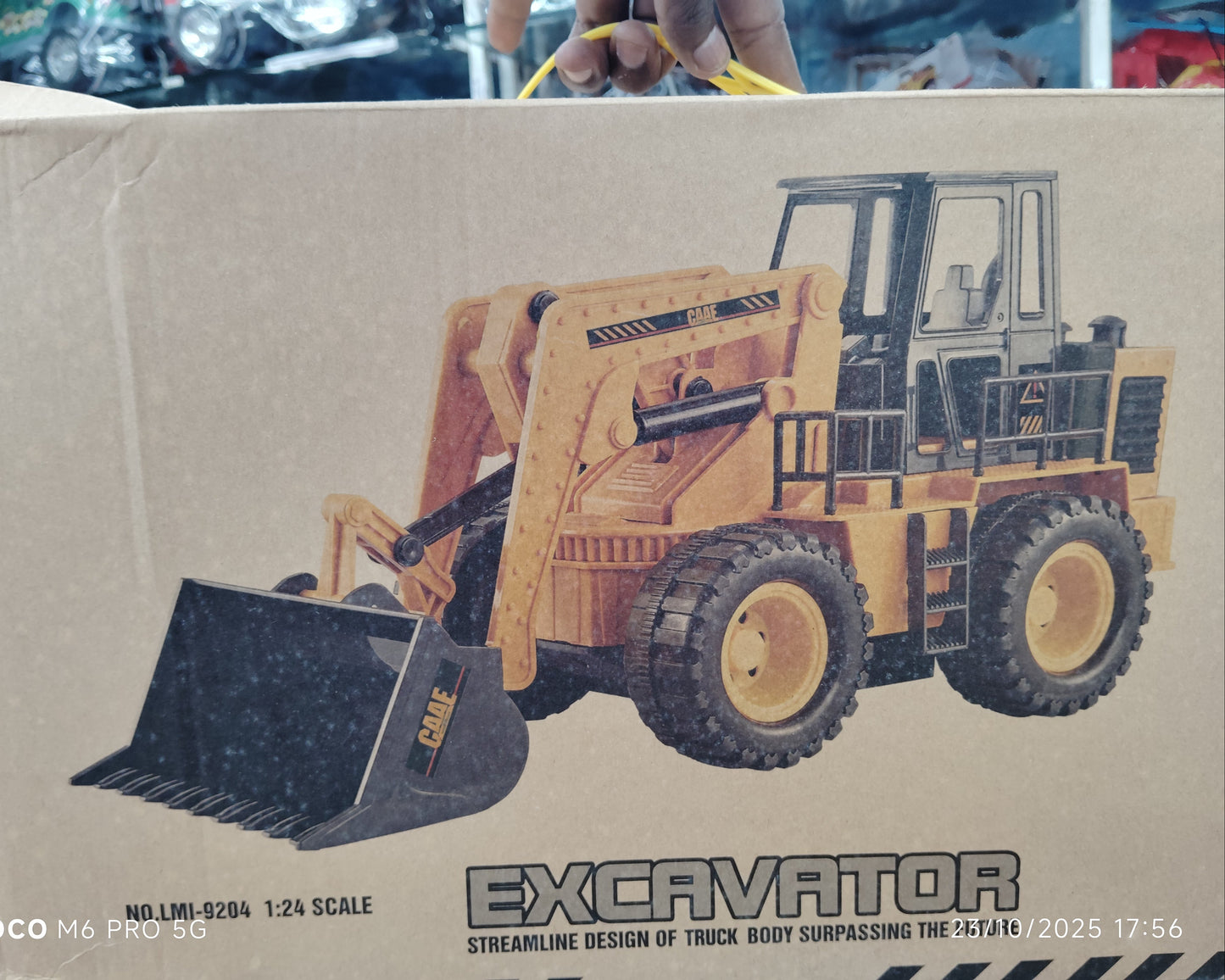 Remote Control Excavator Toy Truck – Rechargeable RC with Lights & Music