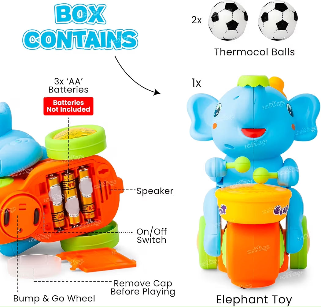 Musical Elephant Toy for Kids – Lights, Music & Dancing (3+)
