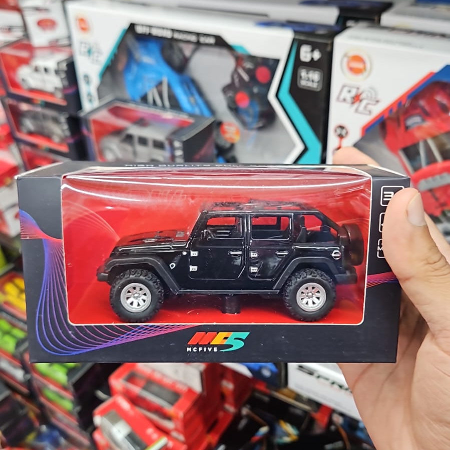 Die-Cast Black Jeep Toy Car | Metal Off-Road SUV Model (Kids 5+)