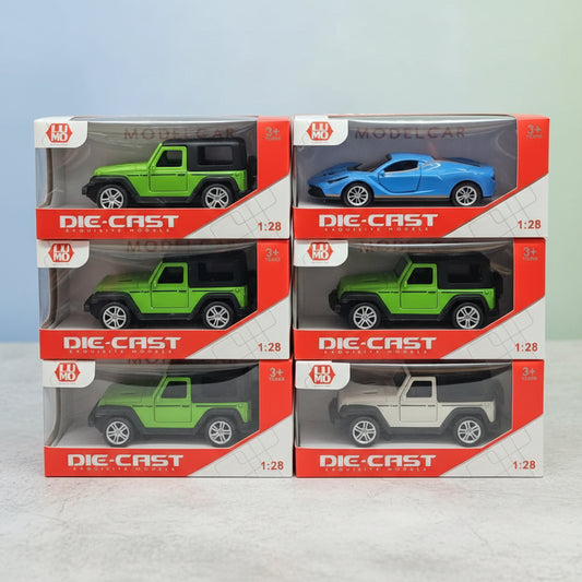 Die-Cast Jeep Model Car 1:28 Scale | Metal Toy Jeep for Kids